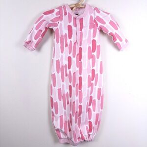 Monica + Andy Sleep Gown Kids‎ 3-6M Pink Brushstroke Organic Cotton